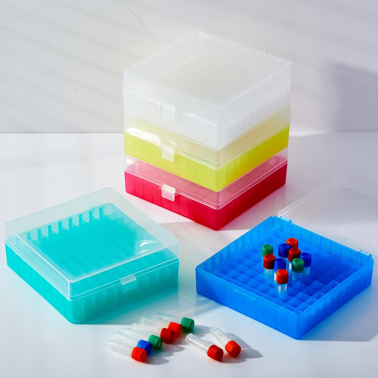 Laboratory Centrifuge - 100-Loch-Zentrifugenröhrchen-Kryobox mit Schnappverschluss – Gefrierbox für