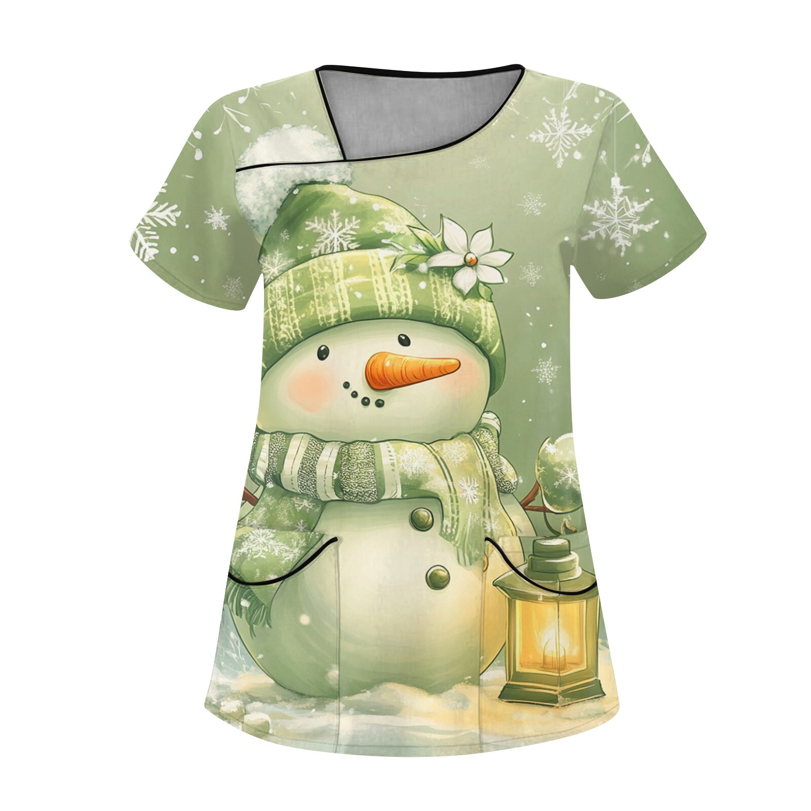Medical Lab Uniform - T-Shirt Weihnachten Krankenschwester Uniform Scrubs Damen