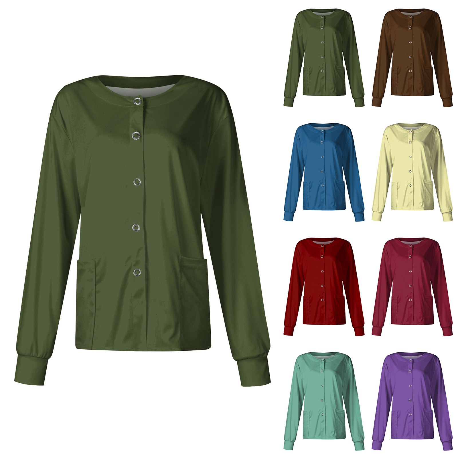 Frauen Langarm Tasche Arbeits  – Medical Lab Uniform Bewertung und Preis