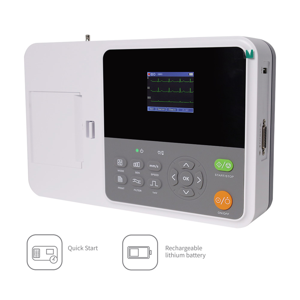CONTEC E3 Tragbares Digitales  – Ekg Ecg Machine Portable Bewertung und Preis