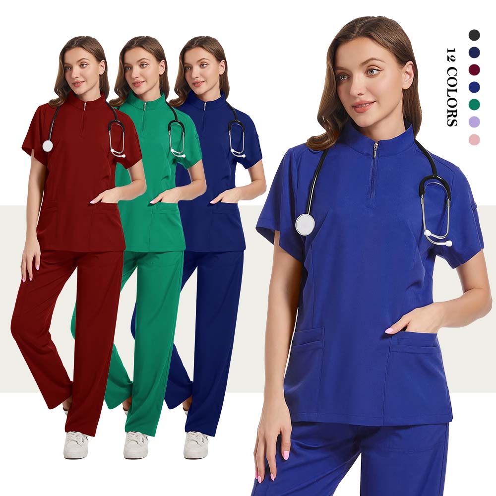 Stretch-Scrubs-Set für Damen,  – Medical Lab Uniform Bewertung und Preis